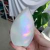 194g Titanium Angel Aura Selenite Freeform - Holographic Energy Tower for Crystal Charging, Sci-Fi Decor & Spiritual Altars | Iridescent Light Show Centerpiece view 1