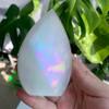 194g Titanium Angel Aura Selenite Freeform - Holographic Energy Tower for Crystal Charging, Sci-Fi Decor & Spiritual Altars | Iridescent Light Show Centerpiece view 2