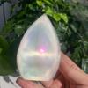 194g Titanium Angel Aura Selenite Freeform - Holographic Energy Tower for Crystal Charging, Sci-Fi Decor & Spiritual Altars | Iridescent Light Show Centerpiece view 3