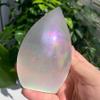 194g Titanium Angel Aura Selenite Freeform - Holographic Energy Tower for Crystal Charging, Sci-Fi Decor & Spiritual Altars | Iridescent Light Show Centerpiece view 4