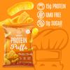 Genius Gourmet Protein Puffs - Cheddar Cheese Puff High Protein Snacks for Adults & Kids - Zero Added Sugar, Gluten Free & GMO Free - On the Go Cheesy Savory Snacks - 8 Ct view 2