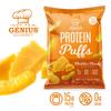 Genius Gourmet Protein Puffs - Cheddar Cheese Puff High Protein Snacks for Adults & Kids - Zero Added Sugar, Gluten Free & GMO Free - On the Go Cheesy Savory Snacks - 8 Ct view 4