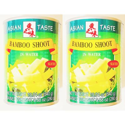 Sliced Bamboo Shoot in Water, 19.04 oz, Drained Weight 9.88 oz,2 Cans