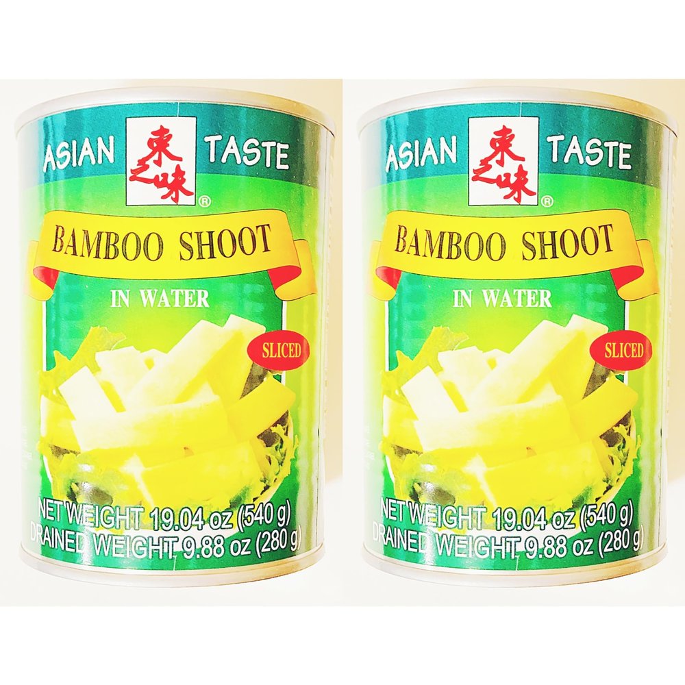 Sliced Bamboo Shoot in Water, 19.04 oz, Drained Weight 9.88 oz,2 Cans