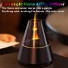Flame humidifier,Flame Aroma Diffuser, 120ml Flame Humidifier, Essential Oil Aromatherapy Diffuser with 7-Color Changing LED Lights, Waterless Auto Shut-Off, Ideal for Home, Office, Bedroom (Black) view 2