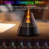 Flame humidifier,Flame Aroma Diffuser, 120ml Flame Humidifier, Essential Oil Aromatherapy Diffuser with 7-Color Changing LED Lights, Waterless Auto Shut-Off, Ideal for Home, Office, Bedroom (Black) view 3