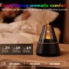 Flame humidifier,Flame Aroma Diffuser, 120ml Flame Humidifier, Essential Oil Aromatherapy Diffuser with 7-Color Changing LED Lights, Waterless Auto Shut-Off, Ideal for Home, Office, Bedroom (Black) view 4