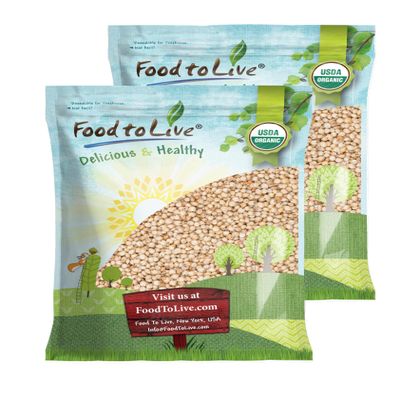 Food to Live Organic Great Plains White Sorghum Grain, 20 Pounds Whole Ancient Groats. High Fiber. No-GMO. Raw Milo Seeds. Vegan, Kosher, Bulk