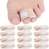 12 Pack Fabric Hammer Toe Corrector Straightener, Reusable Broken Toe Tape Buddy Straps Wraps Splints Lined with a Cushioning Latex Foam Layer for Crooked Bent Toes Support Protector(1 Inch Wide) view 1