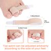 12 Pack Fabric Hammer Toe Corrector Straightener, Reusable Broken Toe Tape Buddy Straps Wraps Splints Lined with a Cushioning Latex Foam Layer for Crooked Bent Toes Support Protector(1 Inch Wide) view 2