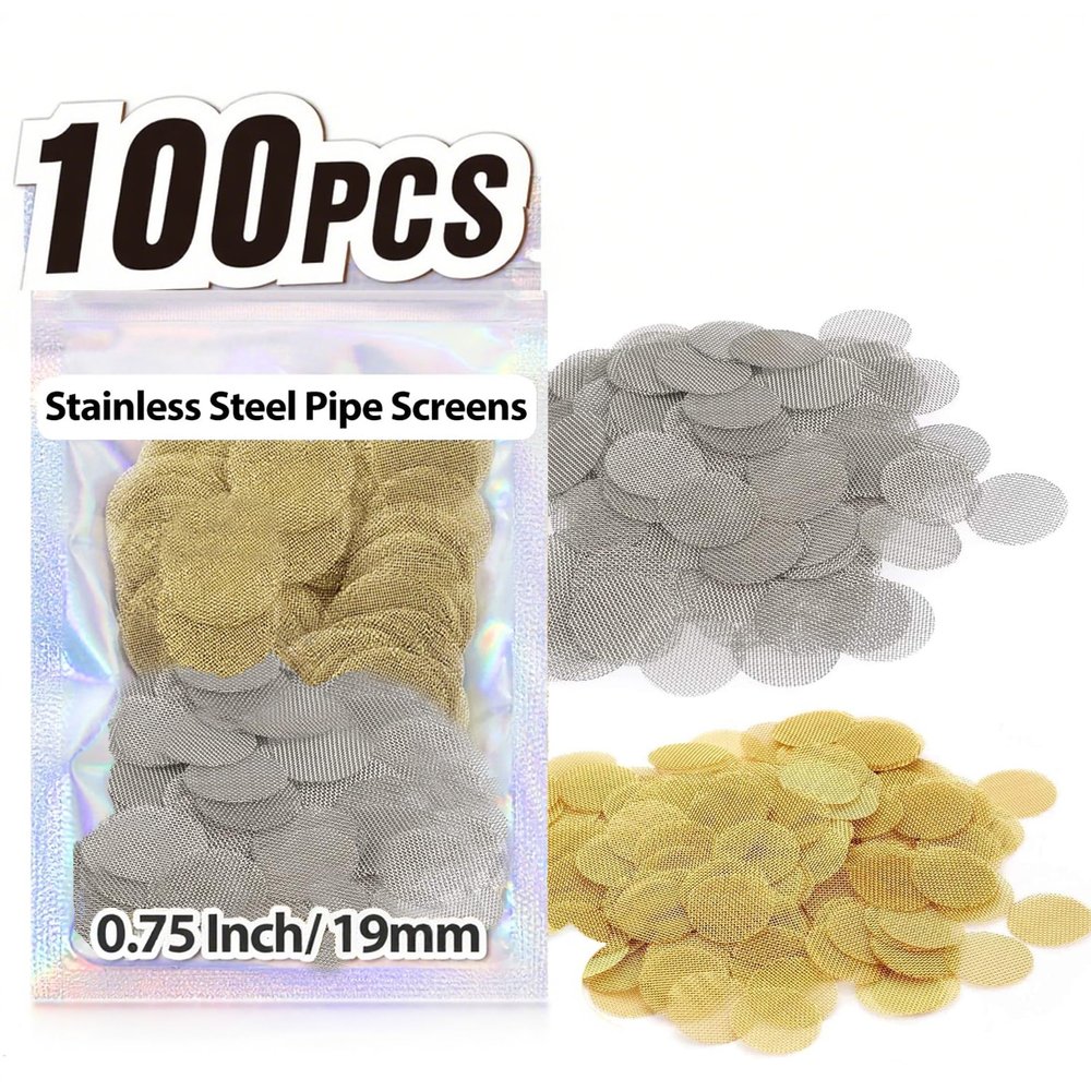 100pcs Pipe Screens, 3/4 Inch Pipe Filters, 50pcs Premium Stainless Steel Pipe Screens and 50pcs Brass Filters