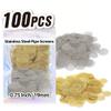 100pcs Pipe Screens, 3/4 Inch Pipe Filters, 50pcs Premium Stainless Steel Pipe Screens and 50pcs Brass Filters view 1