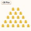 HARFINGTON 20pcs Flocked Cloth Drawstring Bag 3.1 x 3.9 Inch Jewelry Flocked Pouches Gift Bags for Wedding Party Favor Candy Jewelry Packaging Organizing Storage, Yellow view 3