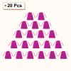 HARFINGTON 20pcs Flocked Cloth Drawstring Bag 2.8 x 3.5 Inch Jewelry Flocked Pouches Gift Bags for Wedding Party Favor Candy Jewelry Packaging Organizing Storage, Rose Red view 3