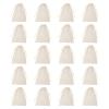 HARFINGTON 20pcs Flocked Cloth Drawstring Bag 5.9 x 7.9 Inch Jewelry Flocked Pouches Gift Bags for Wedding Party Favor Candy Jewelry Packaging Organizing Storage, Beige view 1
