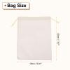HARFINGTON 20pcs Flocked Cloth Drawstring Bag 5.9 x 7.9 Inch Jewelry Flocked Pouches Gift Bags for Wedding Party Favor Candy Jewelry Packaging Organizing Storage, Beige view 2