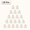 HARFINGTON 20pcs Flocked Cloth Drawstring Bag 5.9 x 7.9 Inch Jewelry Flocked Pouches Gift Bags for Wedding Party Favor Candy Jewelry Packaging Organizing Storage, Beige view 3