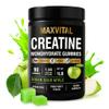 Creatine Monohydrate Gummies 1500 mg Crisp Green Apple Chewable Pre-Workout for Strength & Muscle Support Vegan, Sugar-Free & Halal for Men & Women 90 Gummies view 1