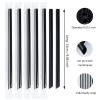 100 PCS Black Straws Jumbo Smoothie Straws, Boba Straws, Disposable Plastic Milkshake Straws, Wide-Mouth, Individually Wrapped, Sharp Pointed Tip (0.51" Wide X 9.06" Long) view 2