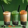 100 PCS Black Straws Jumbo Smoothie Straws, Boba Straws, Disposable Plastic Milkshake Straws, Wide-Mouth, Individually Wrapped, Sharp Pointed Tip (0.51" Wide X 9.06" Long) view 4