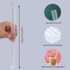 100 PCS Clear Straws Jumbo Smoothie Straws, Boba Straws, Disposable Plastic Milkshake Straws, Wide-Mouth, Individually Wrapped, Sharp Pointed Tip (0.51" Wide X 8.27" Long) view 2