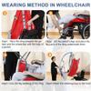 EHUCONWIB Patient Lift Sling with Divided Leg and High Back, Lift Sling for Transfer and Positioning and Lifting, 500lbs Weight Capacity (Red, Medium) view 4