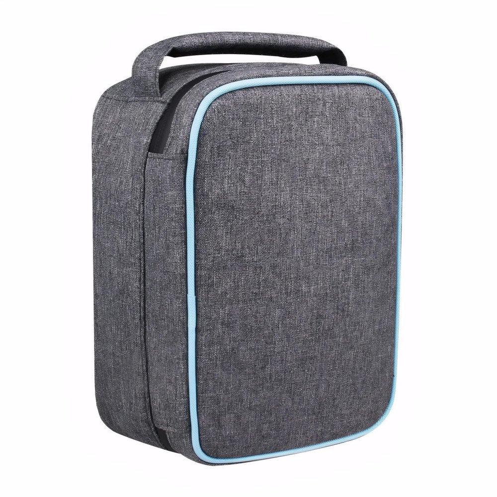 Maizoon Large Capacity Smell Proof Storage Bag with Combination Lock Activated Charcoal Waterproof Travel Case Pouch with Handle and Zipper Easy to Carry Grey