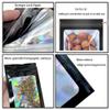 100 Pack Mylar Holographic Packaging Bags Resealable Candy Bags with Clear Window Foil Pouch Bag for Lipgloss, Jewelry, Sample Bag for Small Business (Black, 2.4x3.9 Inch) view 4