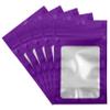 100 Count Holographic Mylar Bags With Clear Window Resealable Food-Grade Storage Pouch with Front View Window Keeps Cookies, Snacks, and Jewelry Fresh & Secure (2.95 x 4.72 Inches) view 1