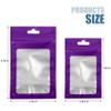 100 Count Holographic Mylar Bags With Clear Window Resealable Food-Grade Storage Pouch with Front View Window Keeps Cookies, Snacks, and Jewelry Fresh & Secure (2.95 x 4.72 Inches) view 3