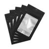 100 Count Holographic Mylar Bags With Clear Window Resealable Food-Grade Storage Pouch with Front View Window Keeps Cookies, Snacks, and Jewelry Fresh & Secure (2.36 x 3.94 Inches) view 1