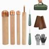 Enphla 9 Pcs Flint Knapping Tools, Flint Knapping Kit for Pros and Beginners, Crafting Obsidian Stone and Crystal, Includes 3 Copper boppers, 1 Pressure flaker, 1 Safety Gloves, 1 Leg Pads Etc view 1