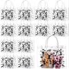 Sweetude 24 Pcs Cheer Clear Treat Bags with Handles for Cheer Team Cheerleader Gift Bag Bulk Cheerleader Party Supplies(Black) view 1