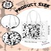 Sweetude 24 Pcs Cheer Clear Treat Bags with Handles for Cheer Team Cheerleader Gift Bag Bulk Cheerleader Party Supplies(Black) view 2