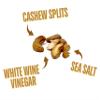 Salt & Vinegar Cashews, Only 3 Ingredients, Flavored Cashew Splits, Clean Ingredients Snack, Flavored Nuts, Salt & Vinegar Nuts, Healthy Snack, 11 Ounce Resealable Bag view 2