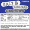 Salt & Vinegar Cashews, Only 3 Ingredients, Flavored Cashew Splits, Clean Ingredients Snack, Flavored Nuts, Salt & Vinegar Nuts, Healthy Snack, 11 Ounce Resealable Bag view 4