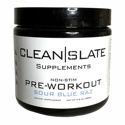 Caffeine Free Pre-Workout, Sour Blue Raz (20-40 Servings)