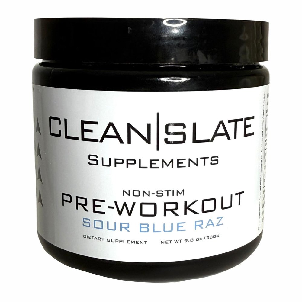 Caffeine Free Pre-Workout, Sour Blue Raz (20-40 Servings)
