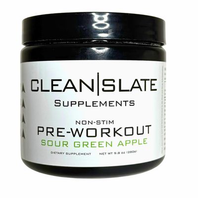Caffeine Free Pre-Workout, Sour Green Apple (20-40 Servings, Sour Green Apple)