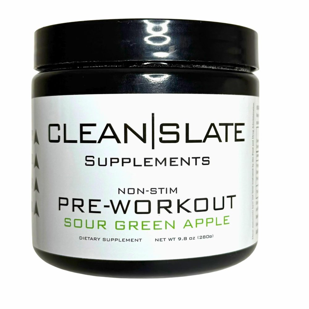 Caffeine Free Pre-Workout, Sour Green Apple (20-40 Servings, Sour Green Apple)