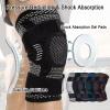 2PCS Knee Braces for Knee Pain, Breathable Elastic Compression Knee Sleeves Knee Pads with Patella Gel Pad, Strap, Side Stabilizers, Knee Support for Men Women Arthritis Acl Sports,M, Blue view 4