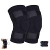 2PCS Knee Braces for Knee Pain, Breathable Elastic Compression Knee Sleeves Knee Pads with Patella Gel Pad, Strap, Side Stabilizers, Knee Support for Men Women Arthritis Acl Sports,3XL, Black view 1