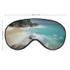 Sleep Mask for Side Sleeper Zero Pressure Soft Eye Mask Adjustable Serene Coastal Eye Cover for Travel Flight Work view 2