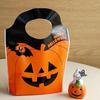 100Pcs Halloween Goodie Bag,Halloween Pumpkin Face Plastic Shopping Bags, Trick or Treat Candy Bags with Handle for Snacks Party Favors, Treats Party Supplies view 4