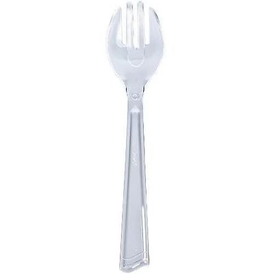 10 inch Clear Plastic Serving Fork Disposable Serving Fork Utensil for Salads Pasta Fruits Snacks Party Catering Buffet Picnic BBQ Kitchen Events Receptions Food Service Use (144)