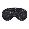 Sleep Mask for Side Sleeper Zero Pressure Soft Eye Mask Adjustable Stars and Moon on Dark Background Eye Cover for Travel Flight Work view 1