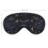 Sleep Mask for Side Sleeper Zero Pressure Soft Eye Mask Adjustable Stars and Moon on Dark Background Eye Cover for Travel Flight Work view 2