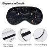 Sleep Mask for Side Sleeper Zero Pressure Soft Eye Mask Adjustable Stars and Moon on Dark Background Eye Cover for Travel Flight Work view 3