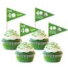 40 PCS Golf Cupcake Toppers Par 40 And Still Swinging Toothpick Flags Cheers to 40th Birthday Cupcake Picks Golf Party Decorations for 40th Birthday Anniversary Party Cake Decorations Supplies Green view 1
