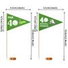 40 PCS Golf Cupcake Toppers Par 40 And Still Swinging Toothpick Flags Cheers to 40th Birthday Cupcake Picks Golf Party Decorations for 40th Birthday Anniversary Party Cake Decorations Supplies Green view 2